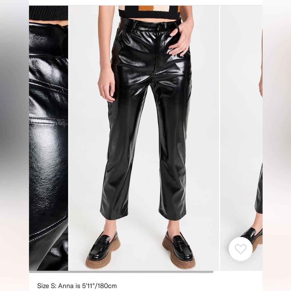 English Factory Leather Look Pants - Small